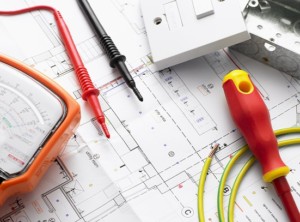 Electrical Equipment Resting On House Plans