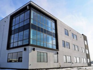The rear exterior of the Stubbe's Precast headquarters building.